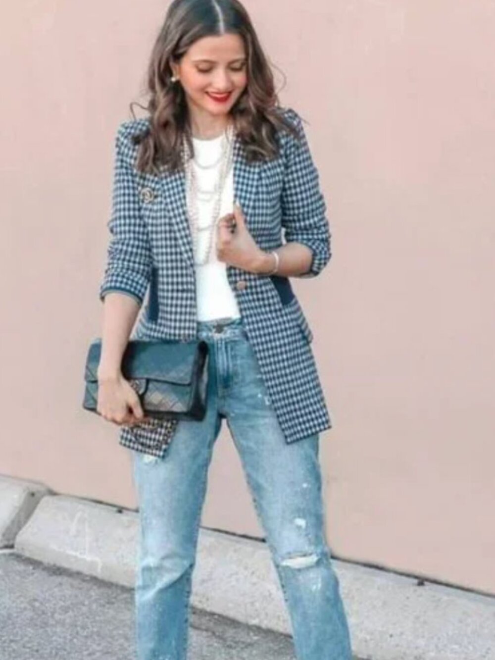 CAbi Checkup Blazer Jacket Spring 2021 Size Medium